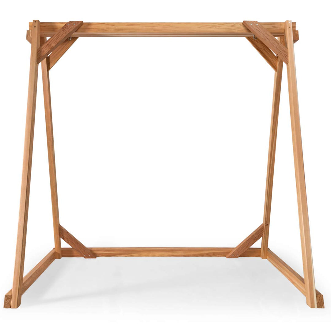 All Things Cedar AF72-S Swing Frame - 6ft Premium Outdoor Swing Stand - Durable Porch Swing Frame with Swing Mounting Hardware - Handcrafted Cedar Wood Compatible with 60" Wide Swings (70x48x68)