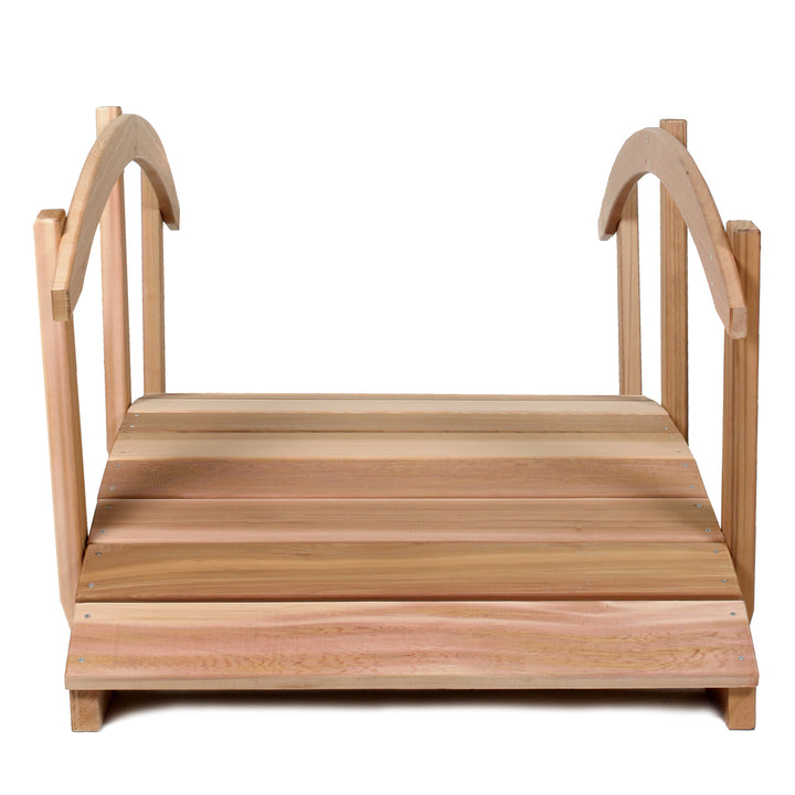 western red cedar wooden garden bridge outdoor