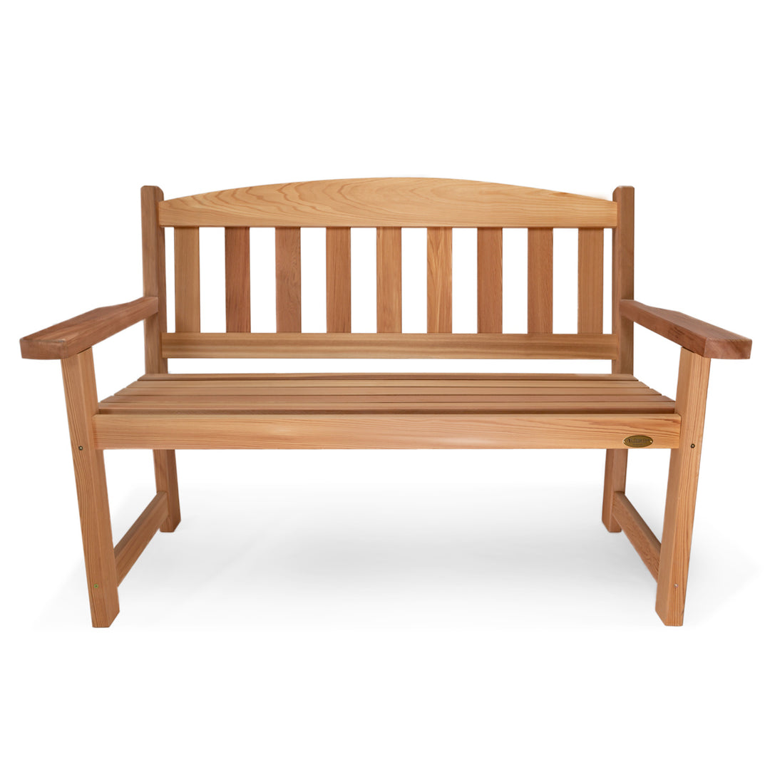 All Things Cedar GB48 Garden Bench Wood - Outdoor Bench, Real Wood Bench Chair (51x23x34)