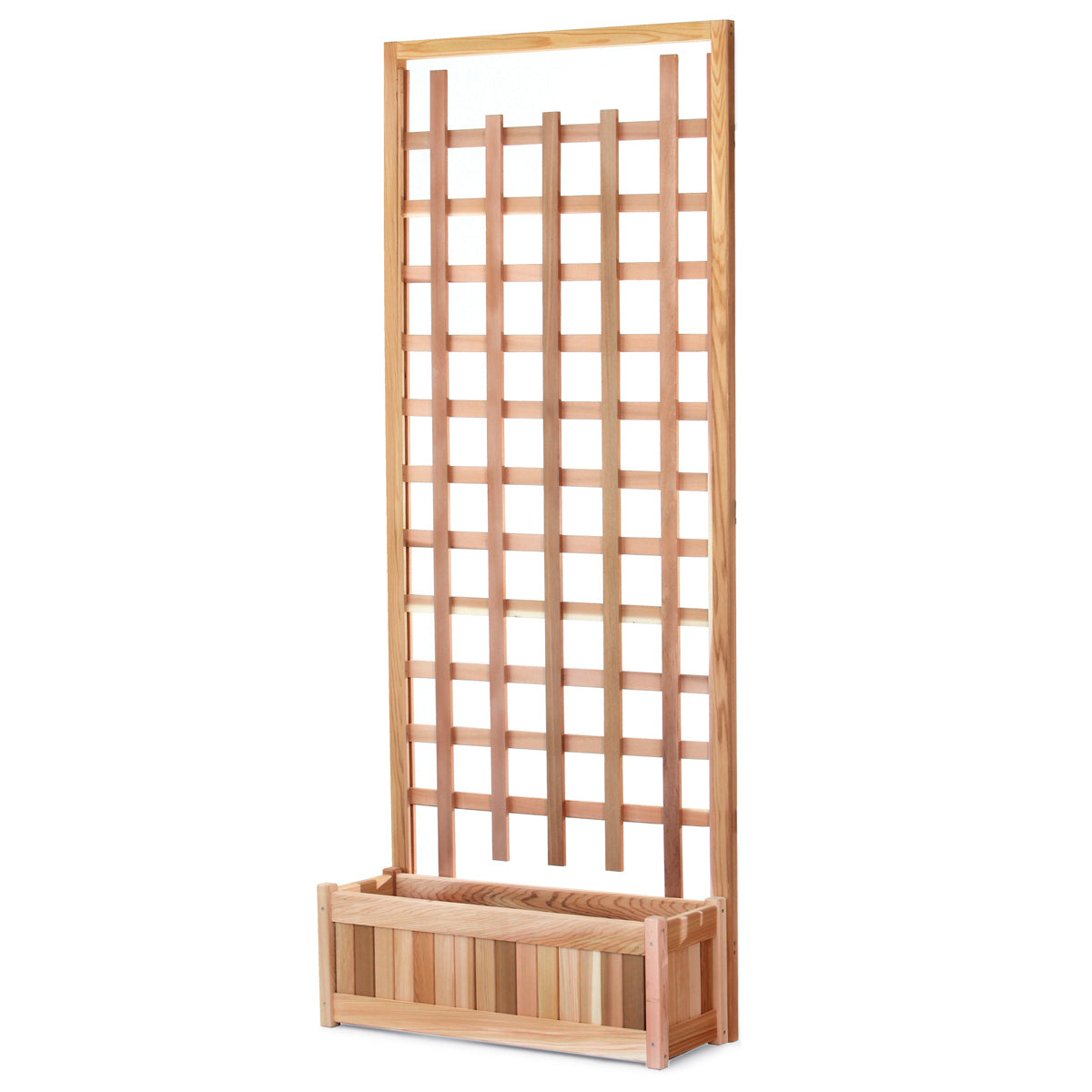 privacy planter box with trellis Cedar Planter Box with Trellis Privacy Screen Set PL30-T