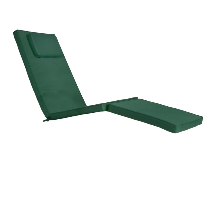 5-Position Steamer Chair with Green Cushions TF53-G