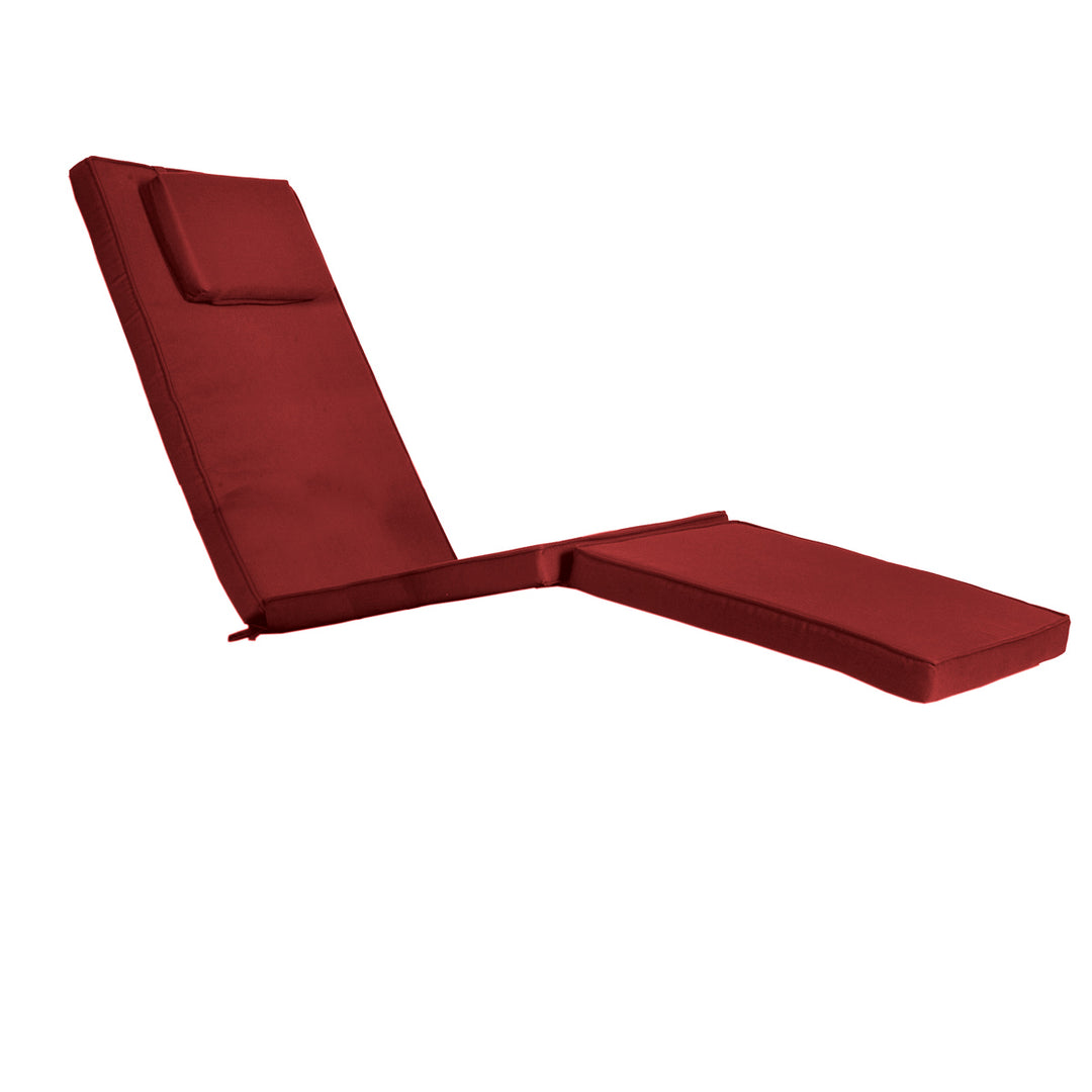 5-Position Steamer Chair with Red Cushions TF53-R