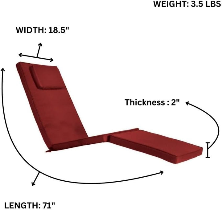 Steamer Chair Red Cushion TC53-R