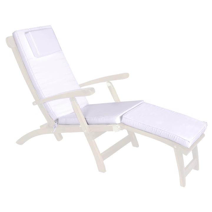 Royal White Steamer Chair Cushion TC53-RW