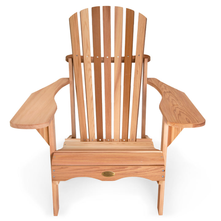 All Things Cedar AA21 Adirondack Adult Cedar Patio Chair - Outdoor Wood Furniture & Garden Chair - Ergonomic Back Support (32x36x38)