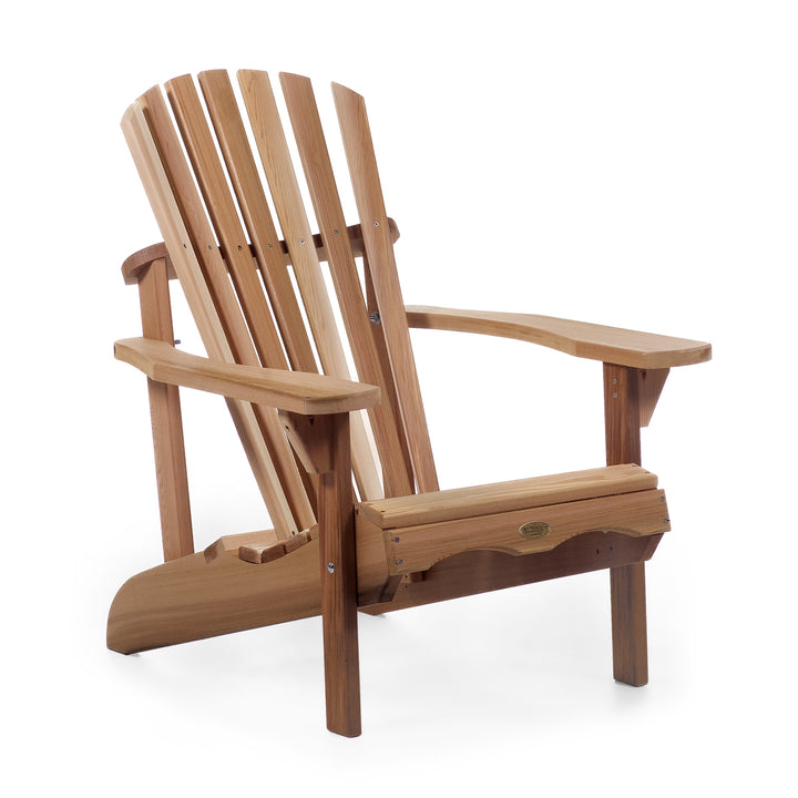All Things Cedar AA21 Adirondack Adult Cedar Patio Chair - Outdoor Wood Furniture & Garden Chair - Ergonomic Back Support (32x36x38)