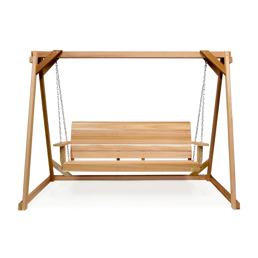 western red cedar swing a-frame stand and  swing set 8 feet