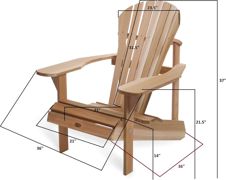 3-Piece Adirondack Cedar  Chair & Table Set