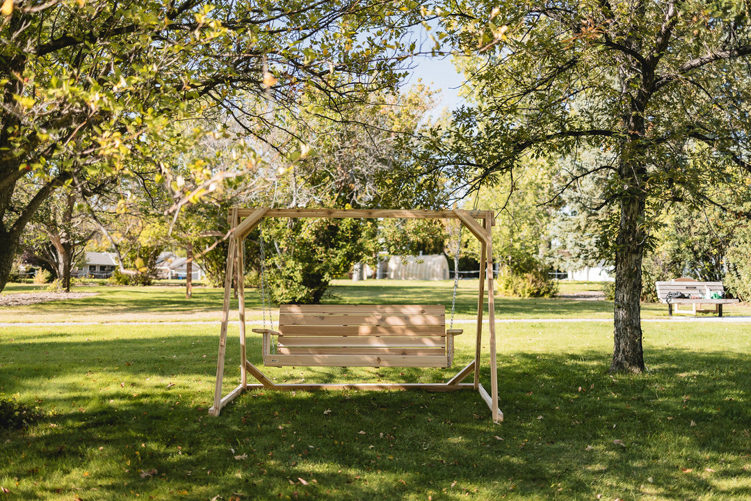 7.5-Ft  Cedar Garden A-Frame & Porch Swing Set