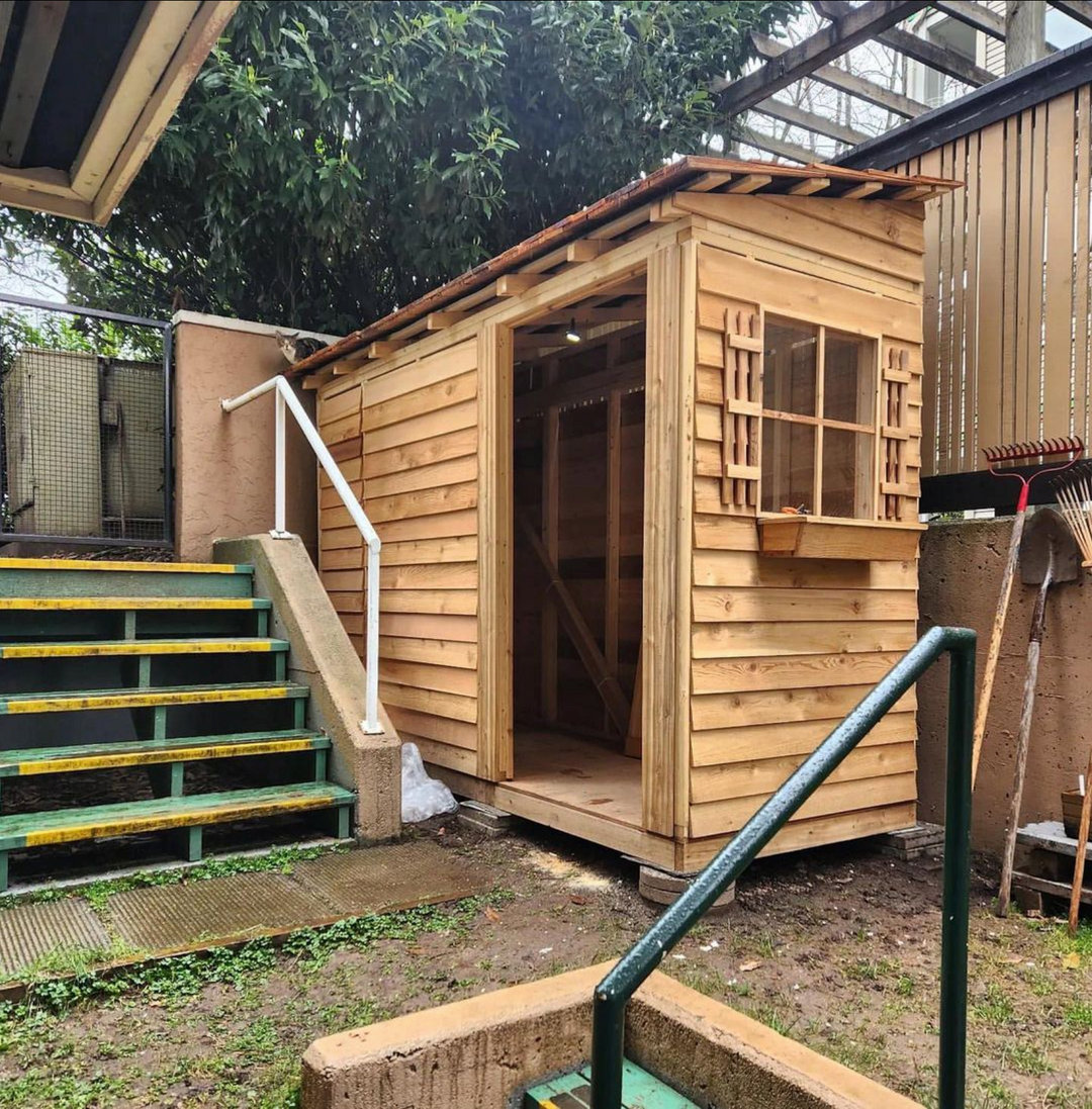 bike shed in narrow space