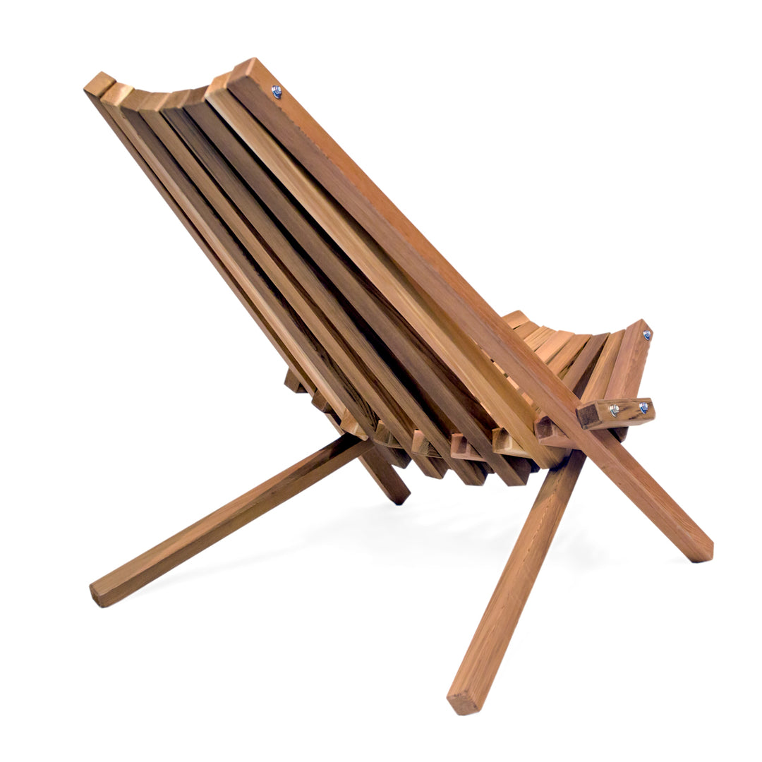 western red cedar wooden stick folding outdoor chair