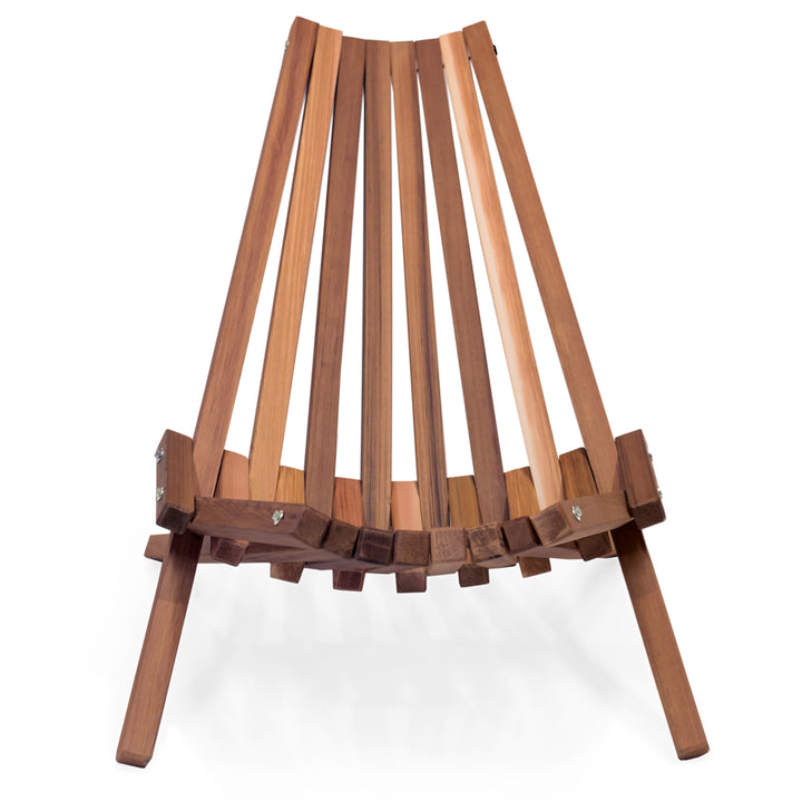 western red cedar wooden stick folding outdoor chair