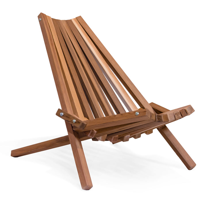 western red cedar wooden stick folding outdoor chair