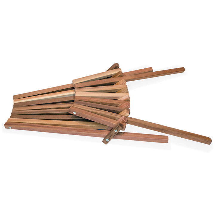 western red cedar wooden stick folding outdoor chair