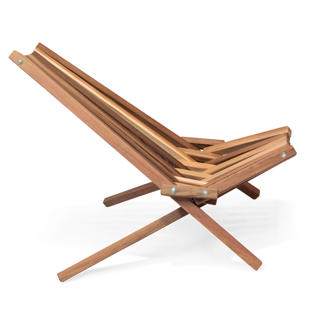 western red cedar wooden stick folding outdoor chair