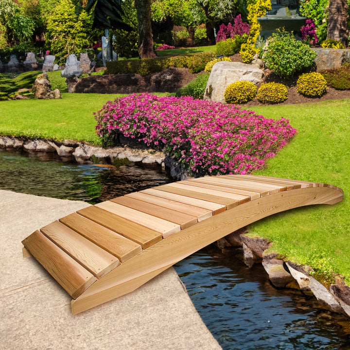 12-Ft Cedar Wood Garden Bridge