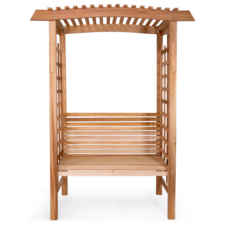 5-Ft Garden Cedar Arbor with Bench Seat