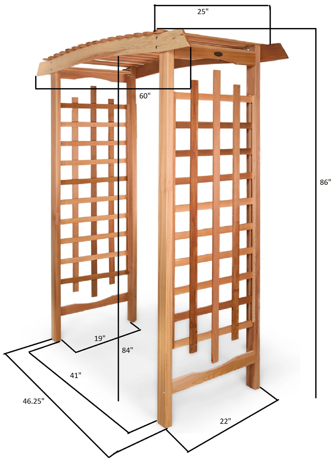 5-Ft Cedar Garden Arbor
