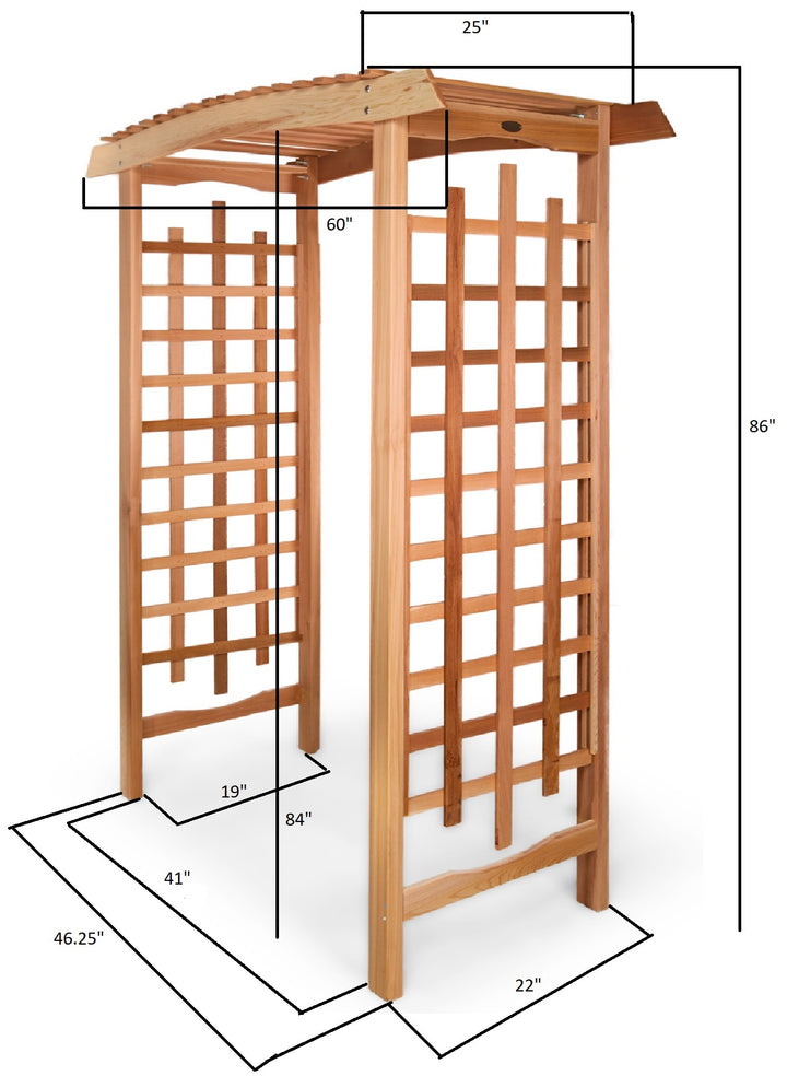 5-Ft Cedar Garden Arbor