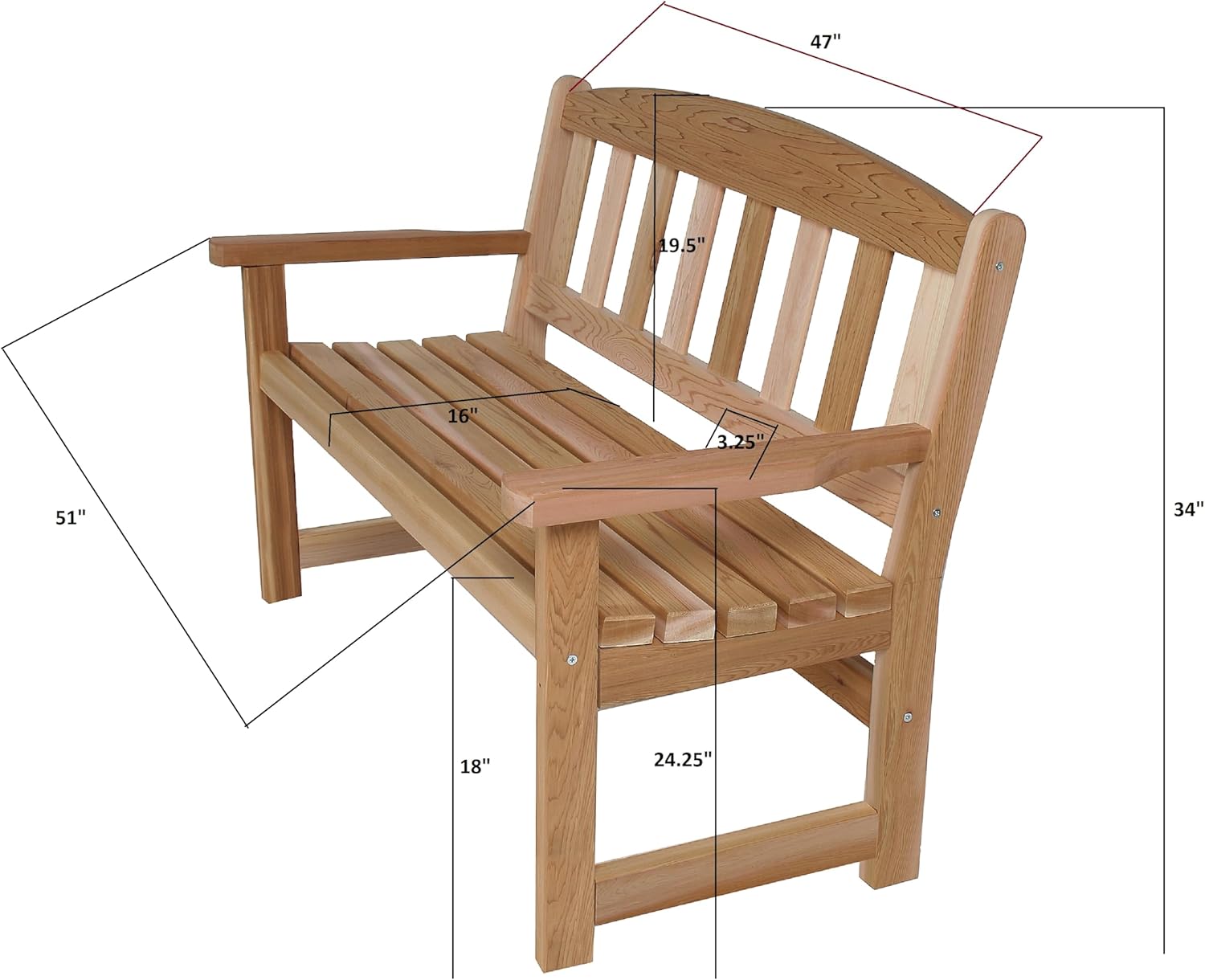 Cedar Garden Bench – All Things Cedar