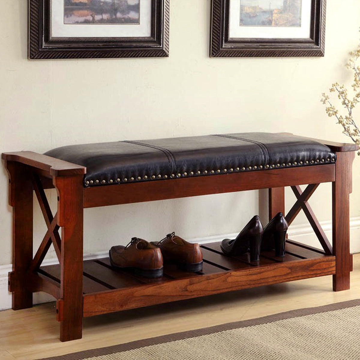 All Things Cedar Classic Accents HR360 Entryway Bench - Thumbnail 4