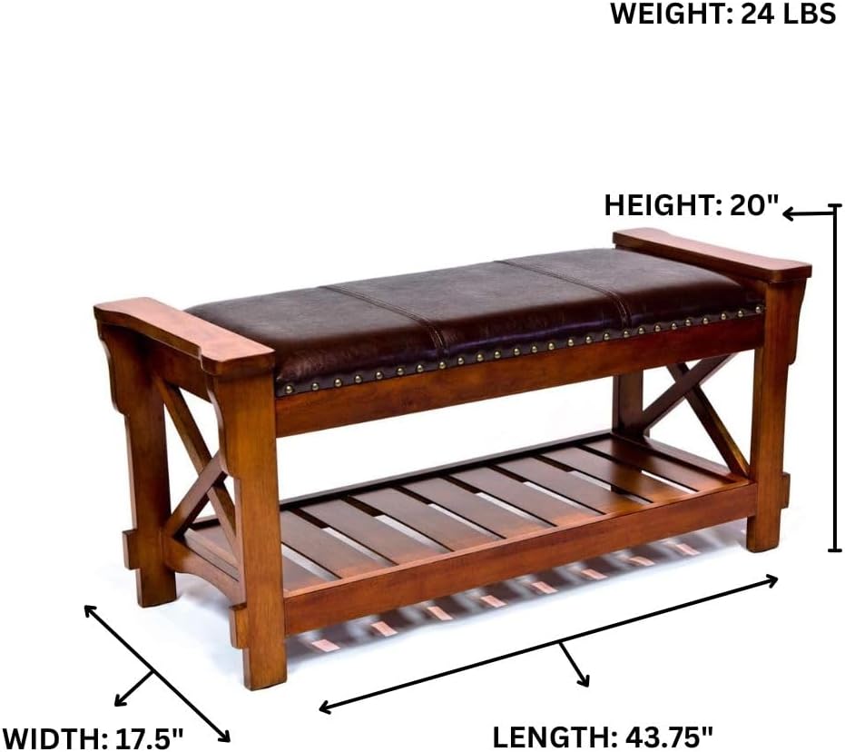 All Things Cedar Classic Accents HR360 Entryway Bench - Thumbnail 5