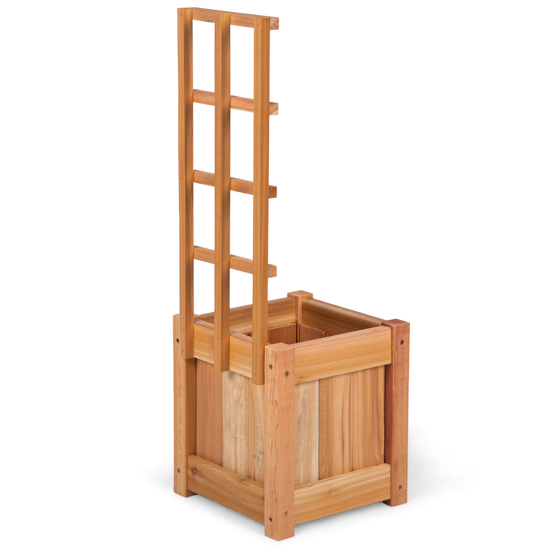 square planter with trellis Set of 2 Planter Box with Trellis
