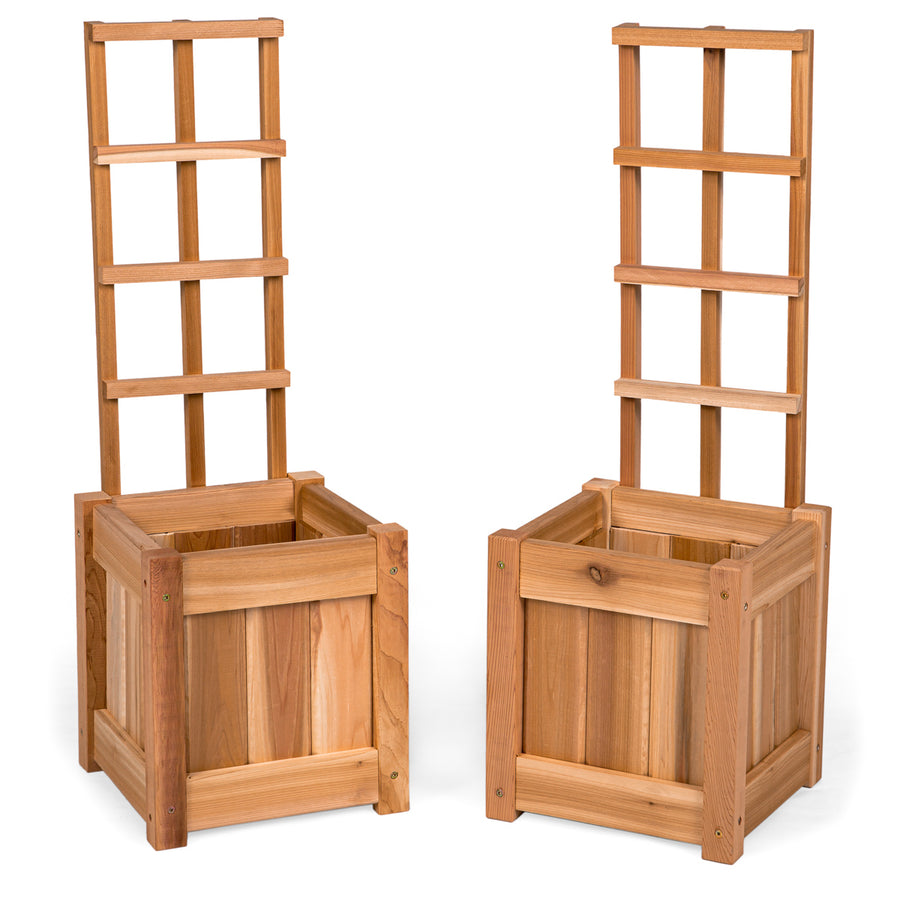 planter for trellis Set of 2 Planter Box with Trellis