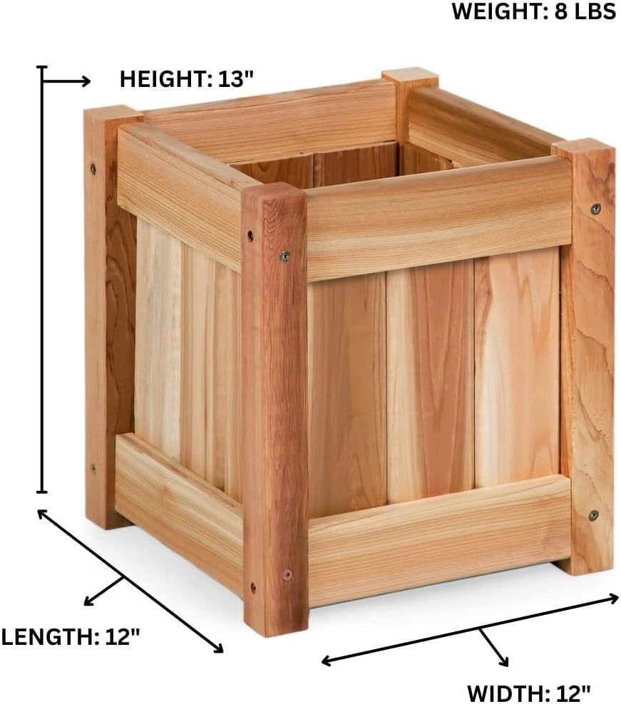 cedar wood box planters Cedar Planter Box PL12
