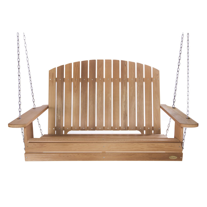 All Things Cedar PO72-S Cedar Pergola Garden Arbor Swing Set - Handcrafted Wood Swing for Backyard - Luxurious Cedar Outdoor Patio Swing Set (82x72x74)