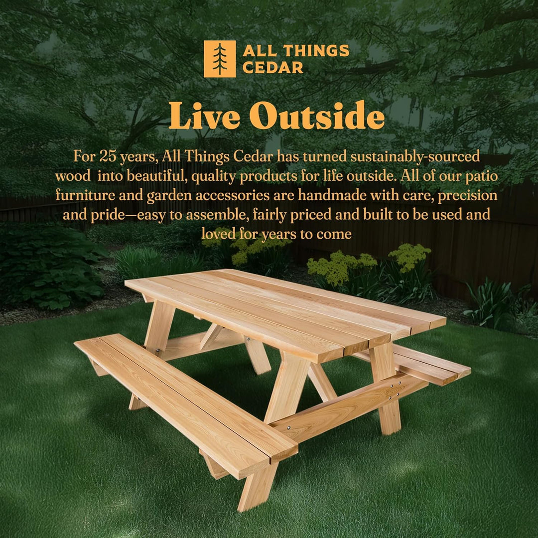 6-Ft Cedar Picnic Table