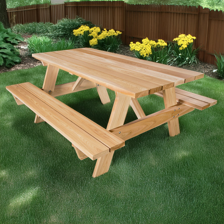 6-Ft Picnic Cedar Wood Table