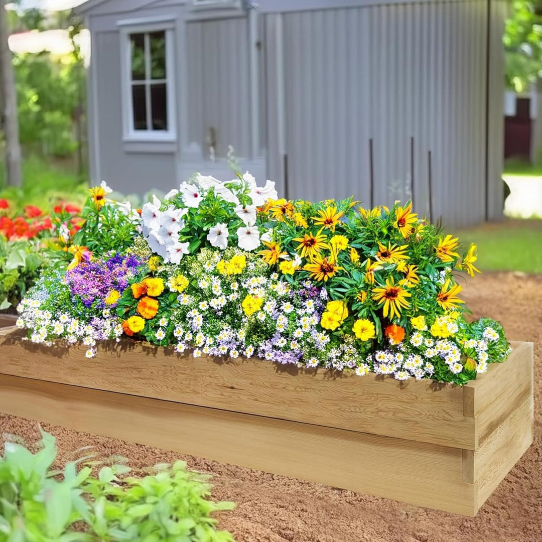 6x2 Ft Raised Garden Expandable Cedar Planter Box