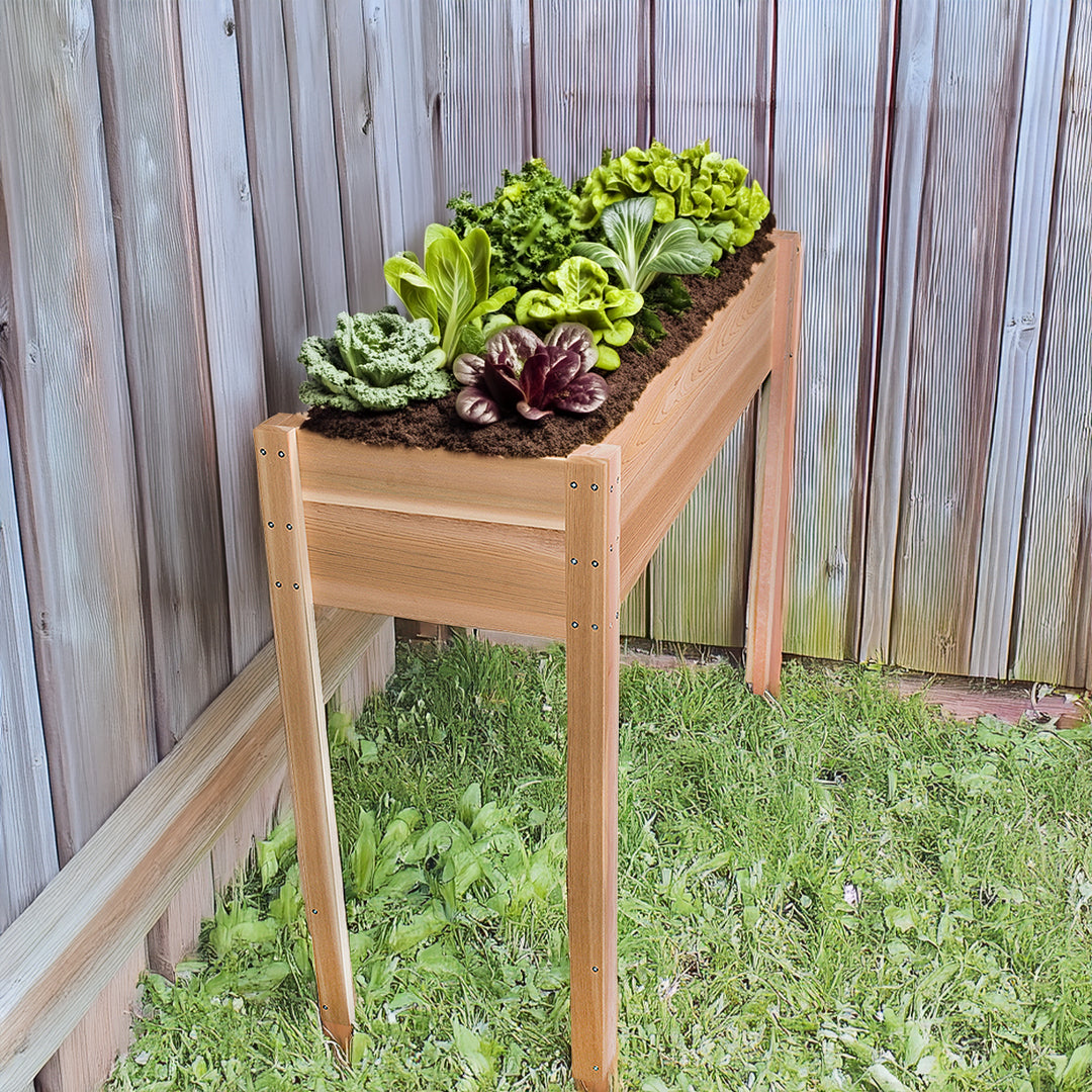 plastic planter boxes on legs All Things Cedar 4 ft. Planter Box on Legs