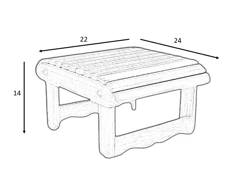 Noblewood 2-Position Ottoman