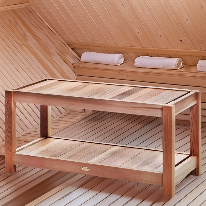 Small Cedar Sauna Cedar Wood Seating Bench