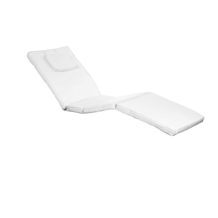 white chaise lounger cushion