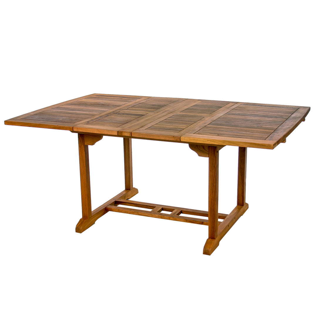 butterfly leaf teak extension expandable table